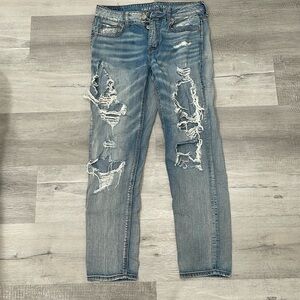 AE SUPER HIGH WAISTED BAGGY STRAIGHT JEAN